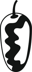 Simple vector icon of a habanero pepper, great for representing spicy food