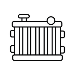 car radiator icon with white background vector stock illustration