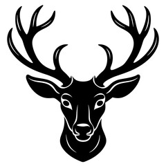 Naklejka premium deer head silhouette
