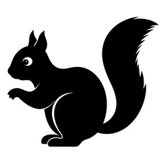 squirrel silhouette vector illustration 