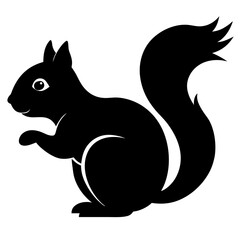squirrel silhouette vector illustration 