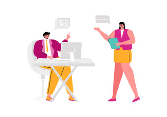 Immigration Consultant Vector Illustration with Counseling Assistance to Provide Advice to People Planning to Move in a Flat Cartoon Background