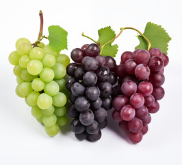Fototapeta premium white background grape bunches