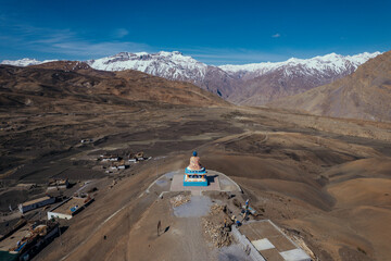 views of kee monastery in spiti valley, Himachal Pradesh, india.