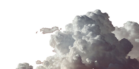 Realistic vector cutout clean white cloud transparent backgrounds special effect. Concept of storm and cloudscape. Fog or cloud on an isolated transparent background.