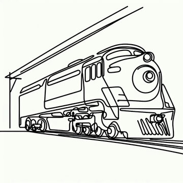 recommend clip art: silhouette train thin lines flat colors