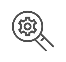 Robotic process automation related icon outline and linear vector.	
