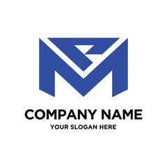 Naklejka premium Letter MP Logo Design
