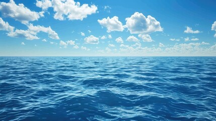 Obraz premium Blue water with ripples on the surface. Defocus blurred transparent blue colored clear calm water surface texture with splashes and bubbles