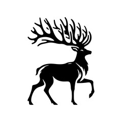 Minimalist Deer Silhouette - Deer Vector - Deer Illustration - Animal Vector Silhouette.