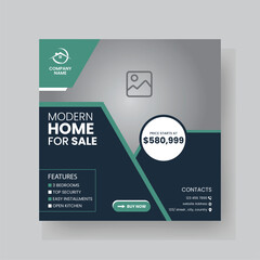 Modern Real state Home rent social media post Sale or carousel design template
