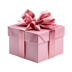 Obraz premium Pink Gift Box with Satin Ribbon