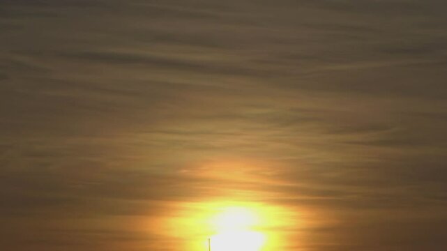 sunset over the river