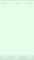 16:9 ピクセルアートなドット絵リボンフレーム⭐︎