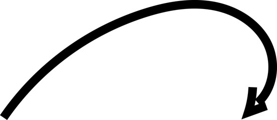 Spiral arrow doodle, wavy twist minimal squiggly line set. Curve comic turn way direction. Playful quirky simple free hand element