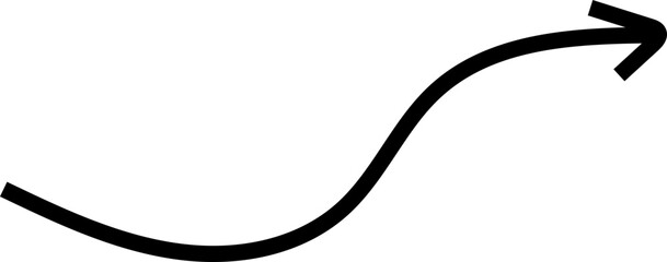 Spiral arrow doodle, wavy twist minimal squiggly line set. Curve comic turn way direction. Playful quirky simple free hand element