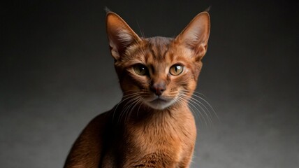 portrait of an abyssinian cat 
