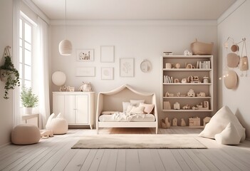 Frame mockup, ISO A paper size. Living room poster mockup. Interior mockup with house white background. Modern interior design. 3D render