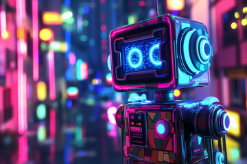 Futuristic graphics robot