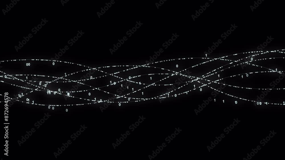 Poster PNG Alpha.Abstract digital dot line particle data background connecting technology concept.