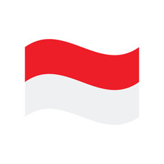 Waving flag of Indonesia vector