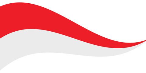 Indonesia flag ribbon vector, wavy indonesia flag