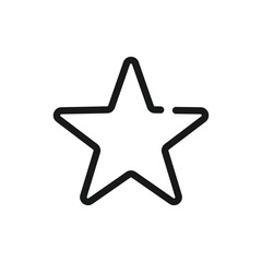 Favorite star outline icon sign vector