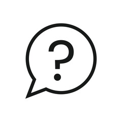 Bubble speech question mask icon vector