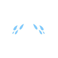 illustration of cartoon tears dripping