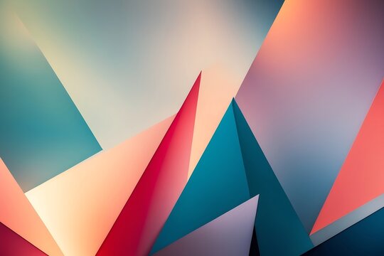 Bold Contrasting Colors in Triangular Mosaic Abstract Design. Vibrant. Geometric. Pattern. Modern. Artistic. - Powered by Adobe