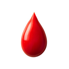 Obraz premium Red drop made out of plasticine, isolated on transparent background