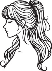 Dignified Japanese Illustration of a Cute Girl