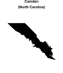 Camden County (North Carolina) blank outline map