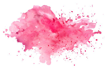 Fototapeta premium Abstract pink watercolor splash blob isolated on transparent background 