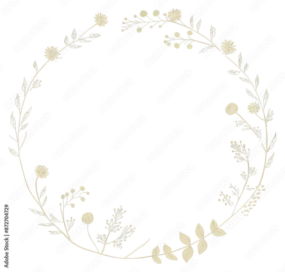 Sticker png botanical pattern circle flower.