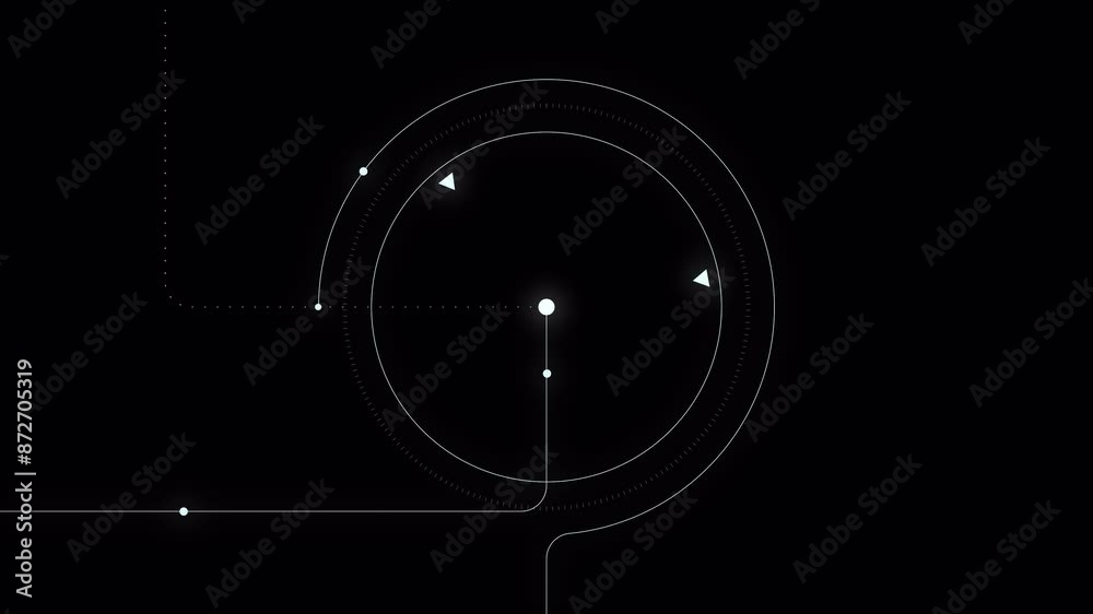 Poster PNG Alpha.Abstract Circle and line HUD technological futuristic elements.particle data background future design.