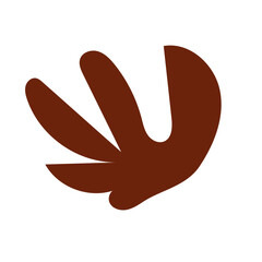 Orange brown abstract shapes colour vector 