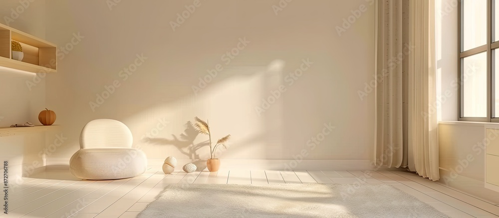 Poster modern interior of the house living room decor elements and segments of the luxurious environment of