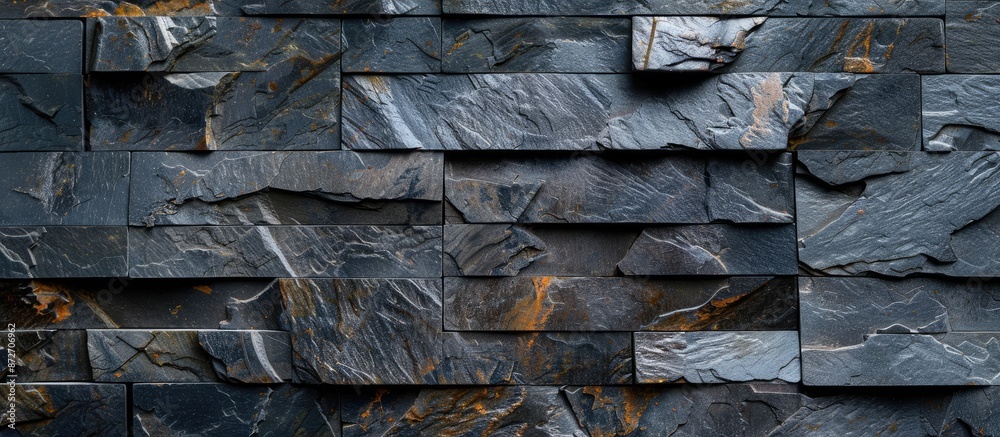 Poster Wall of slate. Very high quality texture background. with copy space image. Place for adding text or design