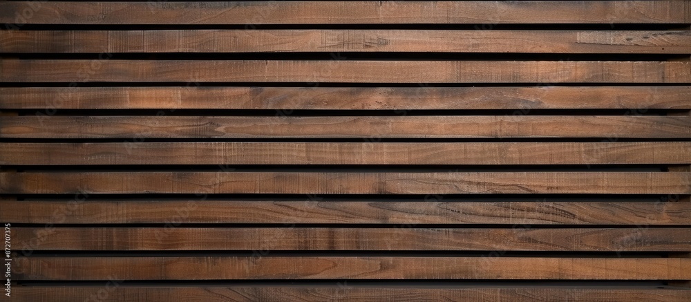 Poster modern wall covering with horizontal wooden slats creating a seamless pattern for background wallpap