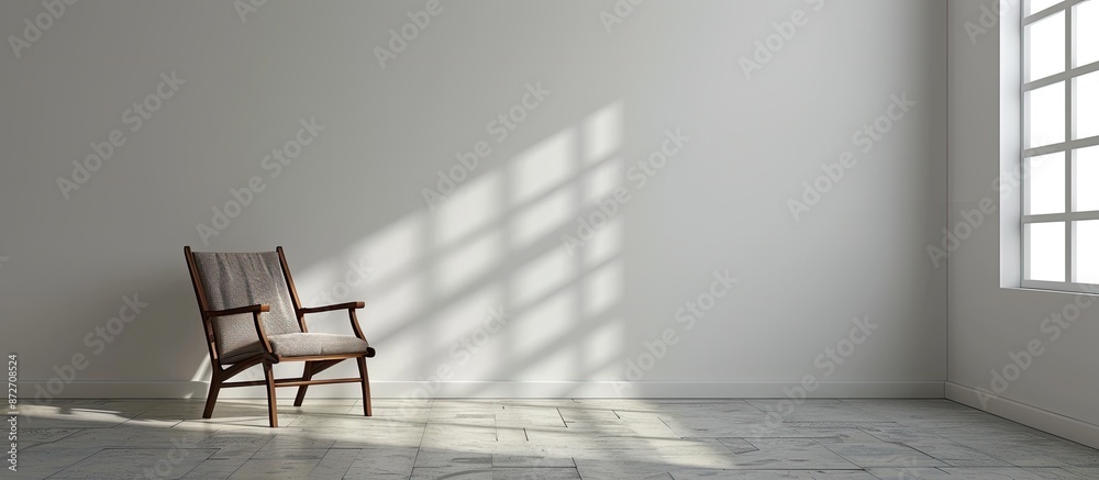 Poster interior of a room with a chair . with copy space image. place for adding text or design