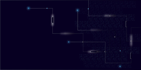 Vectors Abstract connecting lines and dots., Social networking, network connection and global communication technology background