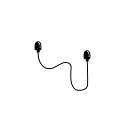 Earplugs icon in black