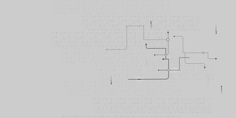 Vectors grid technology with futuristic HUD screen on White background and vertical video abstract background concept. Technology white background.