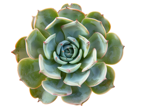 top view of a succulent plant, isolated on a white background PNG