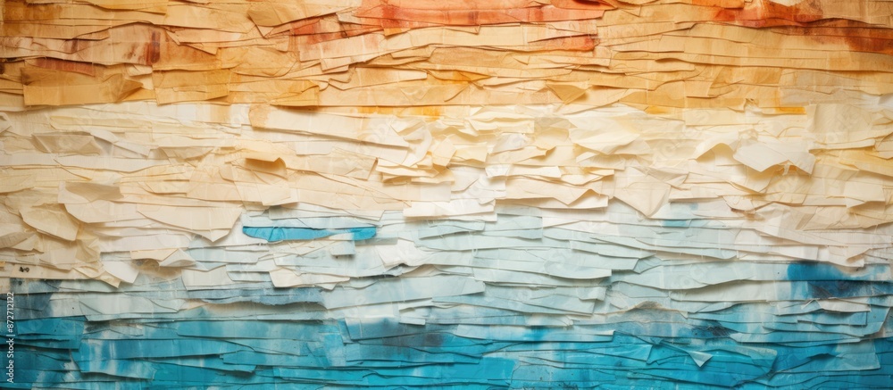 Aufkleber Abstract texture background of a recycled paper sheet with copy space image