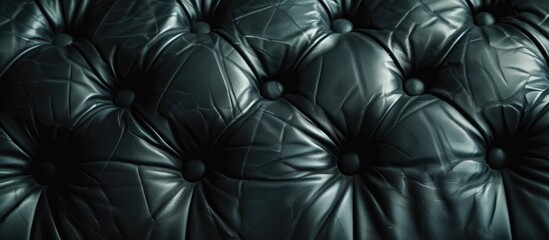 Fototapeta premium Black leather seat tear. with copy space image. Place for adding text or design