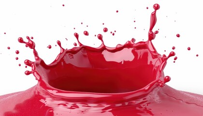 Vibrant red liquid splash
