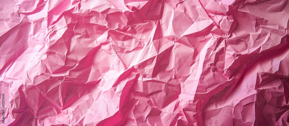 Aufkleber Design with a crumpled pink paper texture background suitable for copy space image.