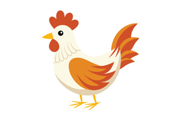 Hen vector art illustration